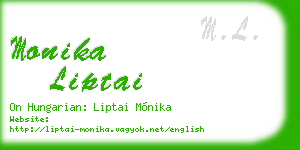 monika liptai business card